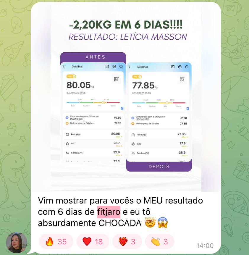 Resultado Real FitJaro Black - Antes e Depois 7